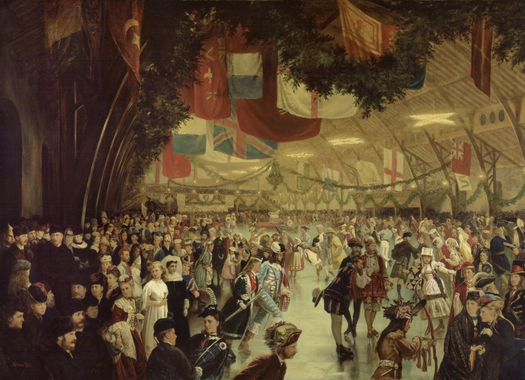 William Notman Skating Carnival, Victoria Rink. This event was staged in honour of Prince Arthur